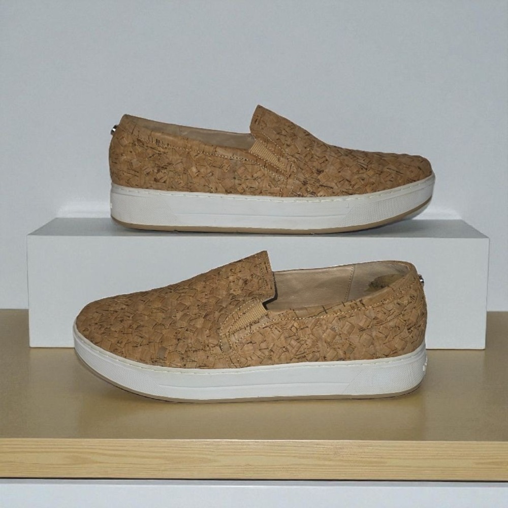 Donald Pliner HP Rally Women's 8.5 M Cork Slip-On Sneakers Loafers